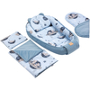 Jukki Baby Φωλιά Για Βρέφη 100x55 Σετ 5 τμχ Astro Bear & Ντένιμ βελούδο 5904506821082