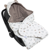 JUKKI Car Seat Blanket with Hood Elephant’s Simply Nature