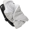 JUKKI Car Seat Blanket with Hood Twinkle Stars & Grey Velvet