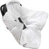 JUKKI Car Seat Blanket with Hood Twinkle Stars & Grey Velvet