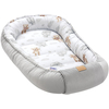 Jukki Baby Φωλιά XXL Για Βρέφη 65x120 Cloudy Bears & Γκρι βελούδο
