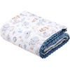 JUKKI Soft Baby Blanket 100x140cm Balloon Friends & Denim Minky