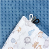JUKKI Soft Baby Blanket 100x140cm Balloon Friends & Denim Minky