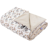 JUKKI Soft Baby Blanket 100x140cm Boho Garden & Ecru velvet