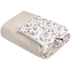 JUKKI Soft Baby Blanket 100x140cm Boho Garden & Ecru velvet