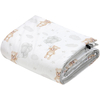 JUKKI Soft Baby Blanket 100x140cm Cloudy Bears & Grey Velvet