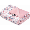 JUKKI Soft Baby Blanket 100x140cm Roses & Smokey pink Soft Velvet
