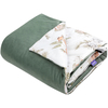 JUKKI Soft Baby Blanket 100x140cm Savanna Fun & Olive Velvet