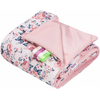 JUKKI Soft Baby Blanket 55x75cm Roses & Smokey Pink Soft velvet