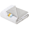 JUKKI Soft Baby Blanket 55x75cm Twinkle Stars & Grey Velvet