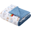 JUKKI Soft Baby Blanket 55x75cm Balloon Friends & Denim Minky