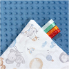 JUKKI Soft Baby Blanket 55x75cm Balloon Friends & Denim Minky