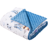 JUKKI Soft Baby Blanket 55 x 75 cm Minky Travel Blue 5904506810475