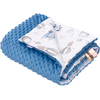 JUKKI Soft Baby Blanket 55 x 75 cm Minky Travel Blue 5904506810475
