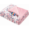 Jukki Κουβέρτα Βαμβακερή 2πλής Όψης 75x100cm Roses & Smokey Ροζ Soft βελούδο
