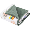 Jukki Double Sided Cotton Blanket 75x100cm Savanna Fun & Olive Velvet