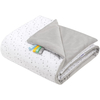 Jukki Double Sided Cotton Blanket 75x100cm Twinkle Stars & Grey Velvet