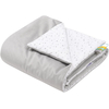 Jukki Double Sided Cotton Blanket 75x100cm Twinkle Stars & Grey Velvet