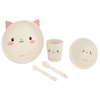 Kikka Boo Bamboo Set Φαγητού 5 τμχ - Cat pink (31302040073)