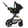 Kinderkraft MOOV 2 3 in 1 Βρεφικό Travel Set 0 έως 27kg με κάθισμα Mink Pro i-Size Pure Black KSMOOV02BLKEV00
