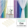 Rainbow Curtain Black Out me cut out stars132 x 240 cm 2 PCS -Purple