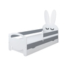 Kroli Children's Bed with Mattress & Protective Rail Grey