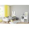 Kroli Children's Bed with Mattress & Protective Rail Grey