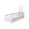 Kroli Children's Bed with Mattress & Protective Rail Pink