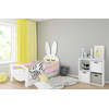 Kroli Children's Bed with Mattress & Protective Rail Pink