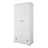 Δίθυρη ντουλάπα με συρτάρι Serca 83x46x183 cm White Blue