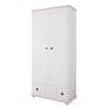 Serca two-door wardrobe with drawer 83x46x183cm White Pink