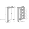 Serca two-door wardrobe with drawer 83x46x183cm White olcha