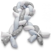 SENSILLO BRAIDED CRIB BUMPERS 210 CM – Blue and Grey Stars