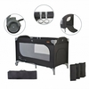 Cangaroo Skyglow 2 Επιπέδων Παρκοκρέβατο με Αξεσουάρ Black 3800146248970