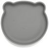 Petit Monkey Bear Children's Silicone Plate 16x17x3cm Pewter Green PTM-SP2