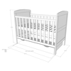 Baby Crib Philip 3 in 1 60x120cm 3rd Levels White