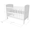 Baby Crib Philip 3 in 1 60x120cm 3rd Levels White
