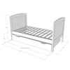 Baby Crib Philip 3 in 1 60x120cm 3rd Levels White