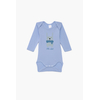 Pretty Baby Be Brave Set of 6 Baby Cotton Bodysuits Short Sleeve Blue