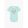 Pretty Baby Elephant Set of 6 Baby Cotton Bodysuits Short Sleeve Multicolor