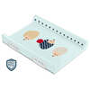 Sensillo Stiffened Changing Pad WITH SAFETY SYSTEM - Hedgehogs mint 70 cm