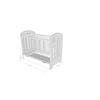 Baby Crib Star 2 in 1 60x120cm 3rd Levels White Star