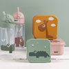 Done By Deer plastic CUP with straw Croco Green 350ml