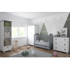 Tymon Baby Crib 60x120cm 3 Levels (FREE mattress, Drawer) Grey