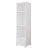 Bookcase with drawer Serca 47.5x43x183 cm White
