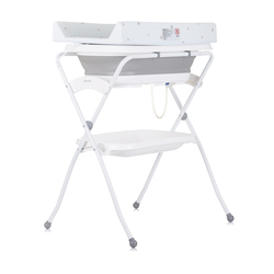 Chipolino Bath tub with bath stand and changing mat "Fiore" grey SHVFI0241GY