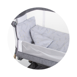 Chipolino Bedding set for Co-sleeping grey Falling star KOSCLOSET0243GFS