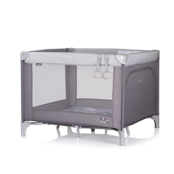 Chipolino Pop Up Τετράγωνο παρκοκρέβατο 100x100cm Hippo γκρι KOIPOP252HI