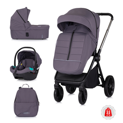 Chipolino Encanto 3 σε 1 Καροτσάκι μωρού 0-22kg με χωριστή Καλαθούνα & Αξεσουάρ cloud KKEN02501CL