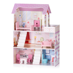 Chipolino Dollhouse With 7pcs Furniture And 2 Staircases DIWH02406636